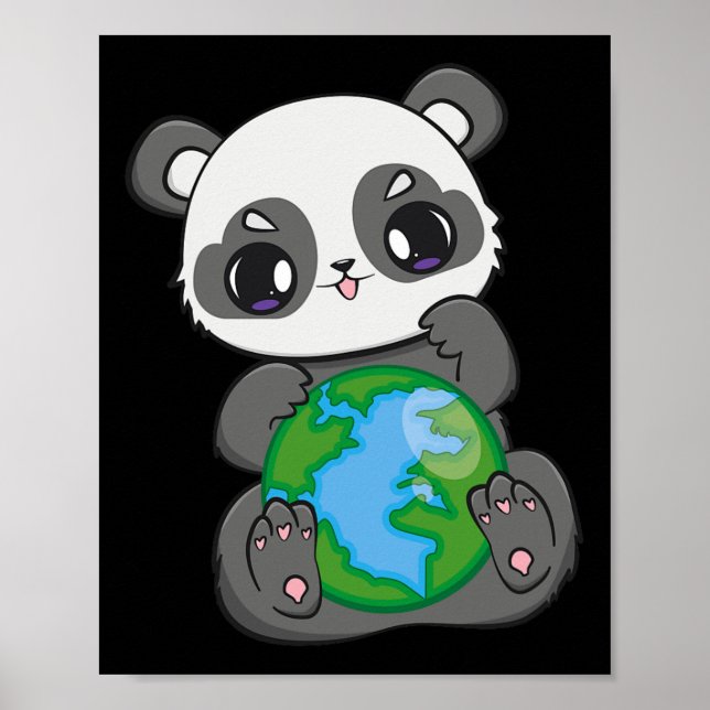World Earth Day Earthday Panda  Poster (Front)