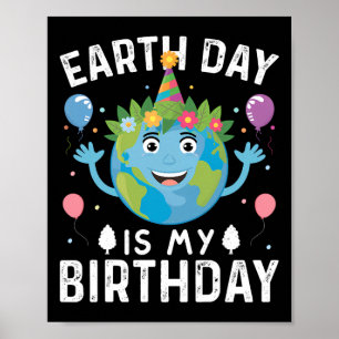 World Earth Day Is My Birthday For Men Women And K Poster