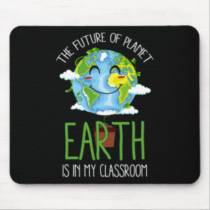 World Earth Day Planet Teachers Clroom Funny Mouse Pad