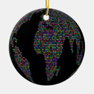 world earth planet globe map ceramic ornament