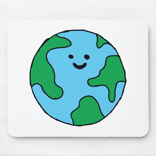 World Ecofriendly Icon Happy Earth Clipart Ecofrie Mouse Pad (Front)