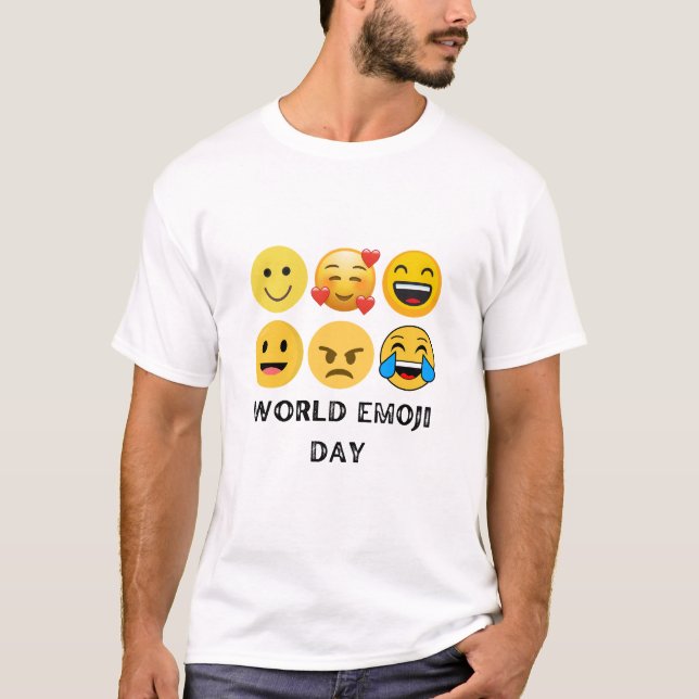 World Emoji Day Celebration Poster T-Shirt (Front)
