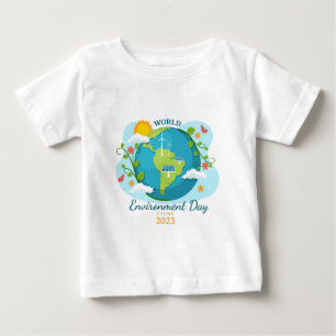 World Environment Day 2023 Custom Text Planet Baby T-Shirt