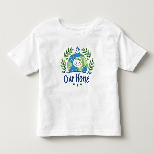 World Environment Day - Happy Earth Illustration Toddler T-Shirt (Front)