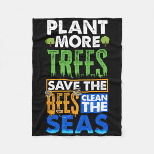 World Environment Earth Day Environmental Sustaina Fleece Blanket