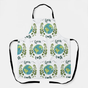 World Environment - Smiling Earth with Green Earth Apron