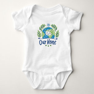 World Environment - Smiling Earth with Green Earth Baby Bodysuit