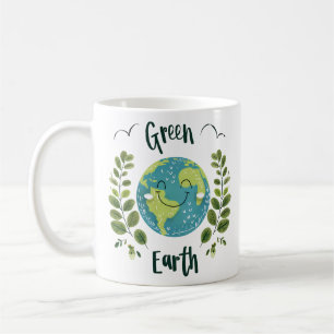 World Environment - Smiling Earth with Green Earth Coffee Mug