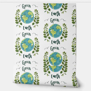 World Environment - Smiling Earth with Green Earth Wallpaper