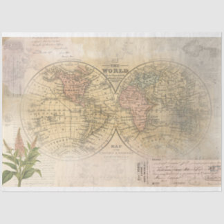World Ephemera Decoupage Tissue Paper