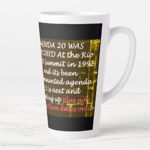 World events the planet words and design latte mug