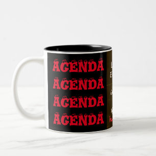 World events the planet words and design Two-Tone coffee mug