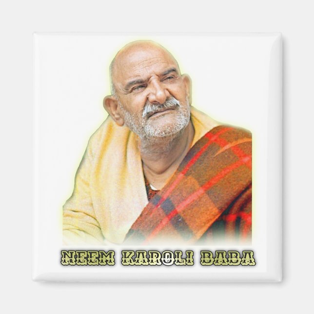 World famous Saint  Neem Karoli Baba  ji Magnet (Front)