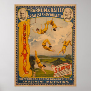 World Famous Silbons Barnum & Bailey Circus Poster