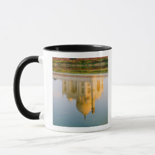 World famous Taj Mahal temple reflection at Mug