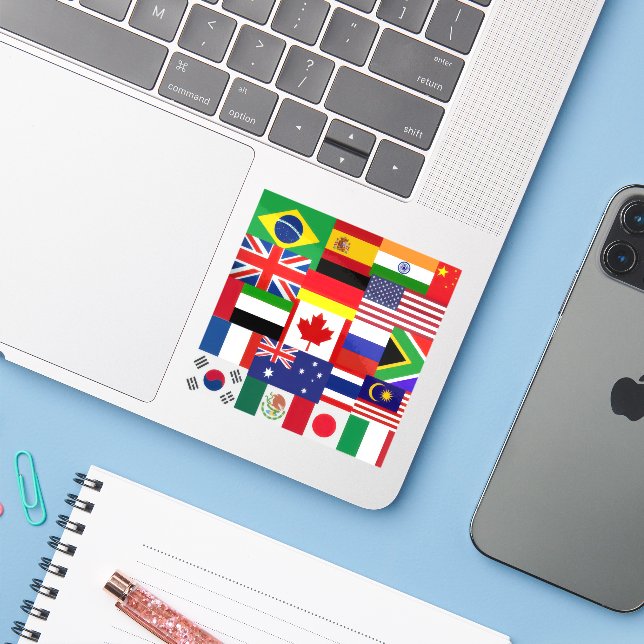 World Flags (Laptop w/ iPhone)