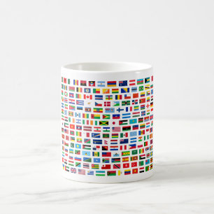 World flags coffee mug