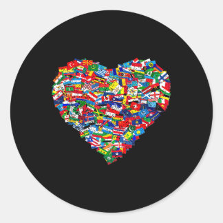 World Flags Earth Day Classic Round Sticker