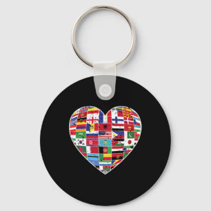 World Flags Earth Day Key Ring