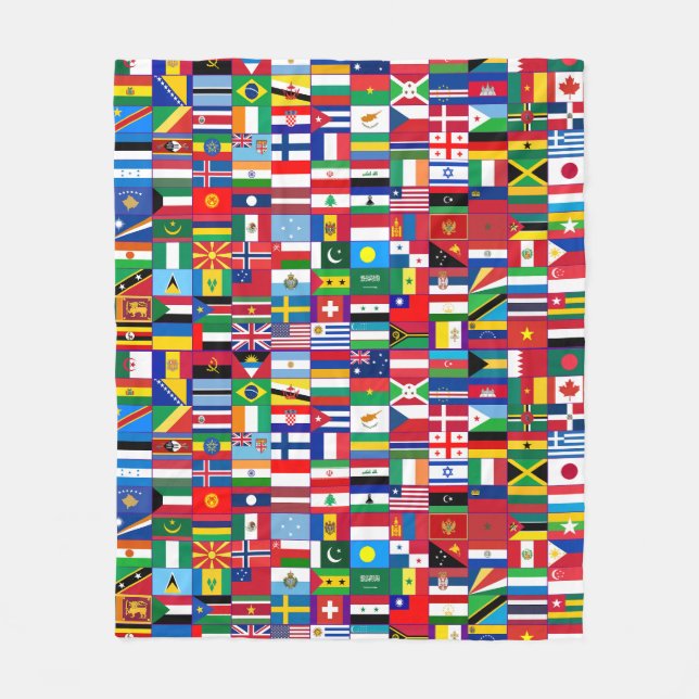 World Flags  Fleece Blanket (Front)