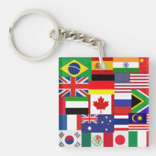 World Flags  Key Ring