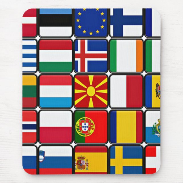World Flags Mouse Pad (Front)