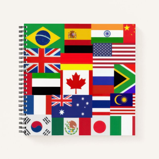 World Flags Notebook (Front)