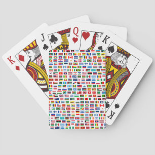 World flags playing cards