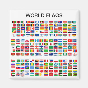 World Flags refrigerator magnet