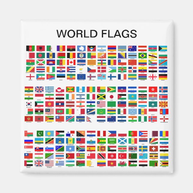 World Flags refrigerator magnet (Front)