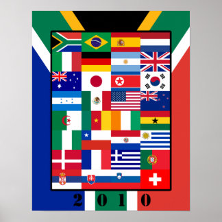 World Flags Soccer 2010 Poster
