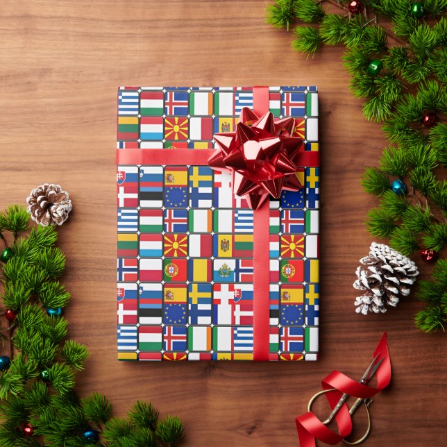 World Flags Wrapping Paper (Holiday Gift)