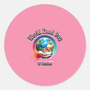 World Food Day. 16 October Classic Round Sticker