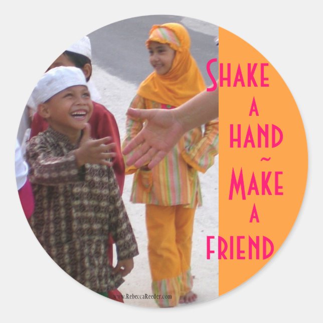 World Friendship Classic Round Sticker (Front)