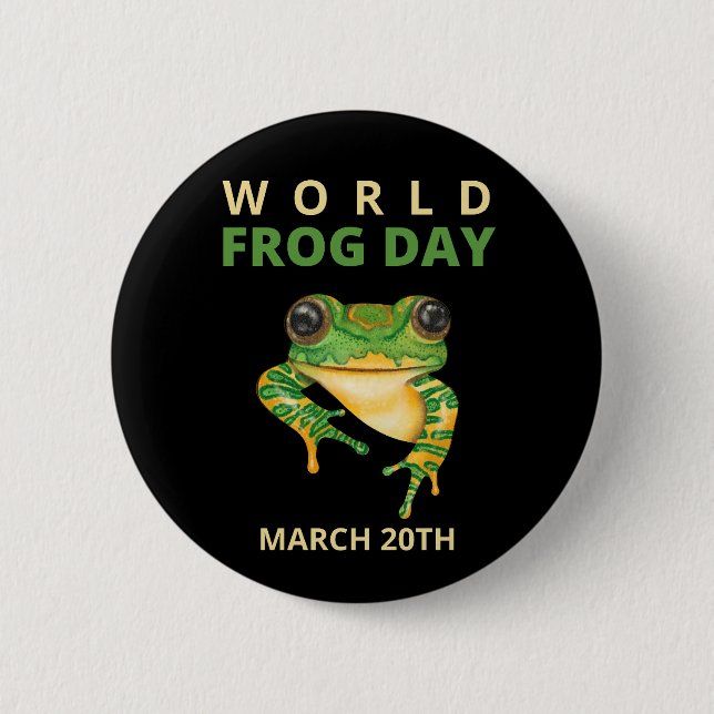World Frog Day 6 Cm Round Badge (Front)