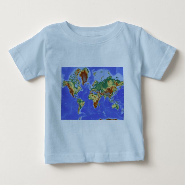 World Geographic International Map Baby T-Shirt (Front)
