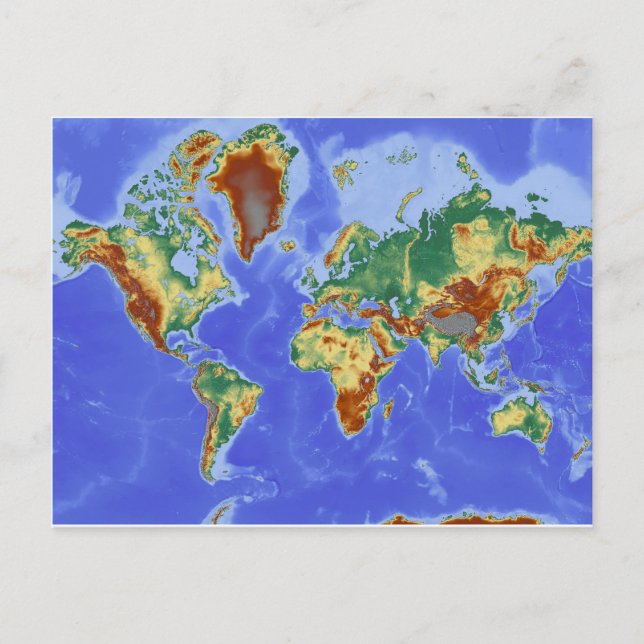 World Geographic International Map Postcard (Front)