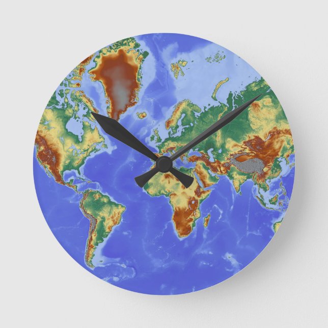 World Geographic International Map Round Clock (Front)