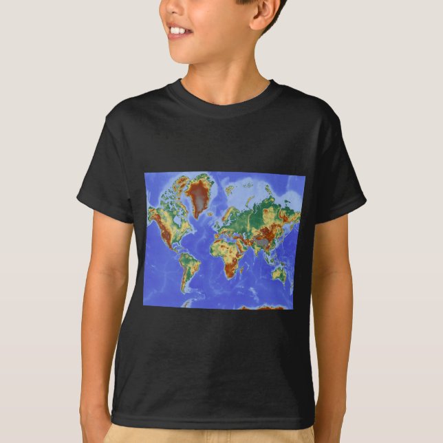 World Geographic International Map T-Shirt (Front)