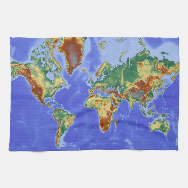 World Geographic International Map Tea Towel (Horizontal)