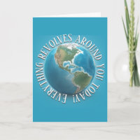 World Globe Birthday Card