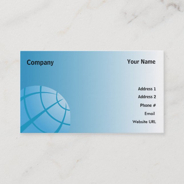 World Globe-Business Business Card (Front)