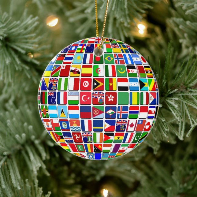 World Globe Ceramic Ornament (Tree)