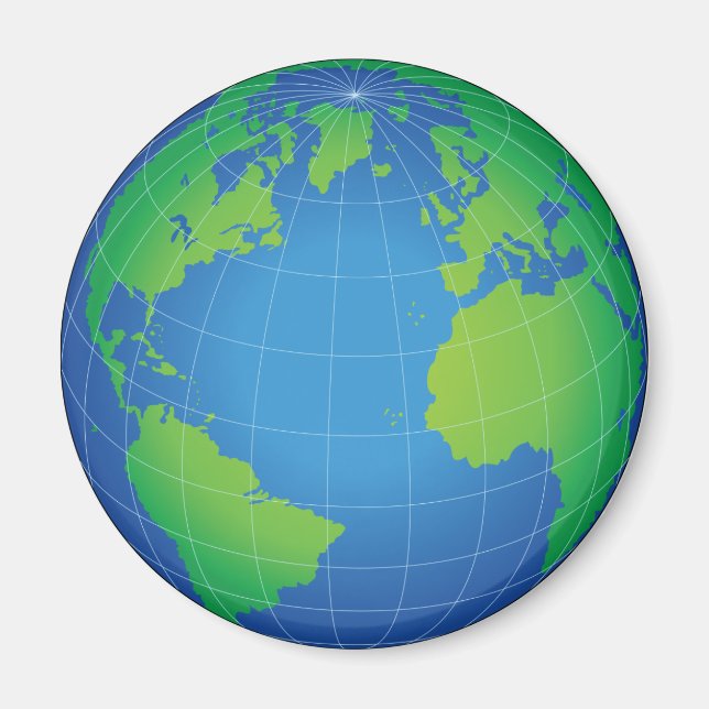 World Globe Map Magnet (Front)