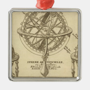World Globe Metal Ornament