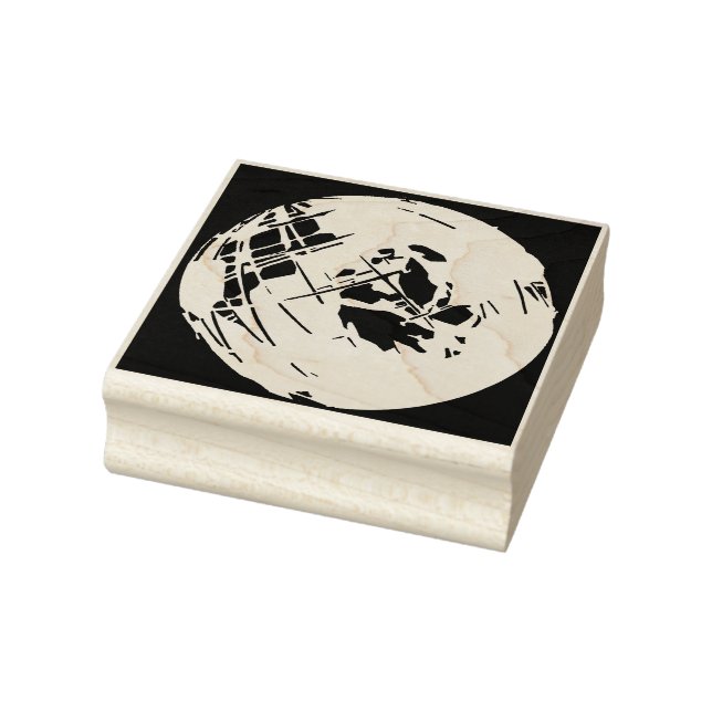 World Globe Photography Art Tote Rubber Stamp (Stamp)