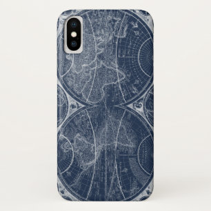 World Globes Blueprint iPhone X Case