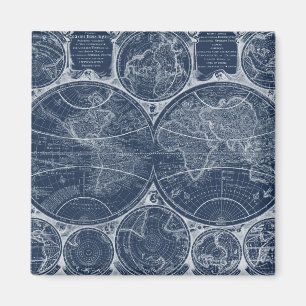 World Globes Blueprint Magnet