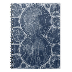 World Globes Blueprint Notebook