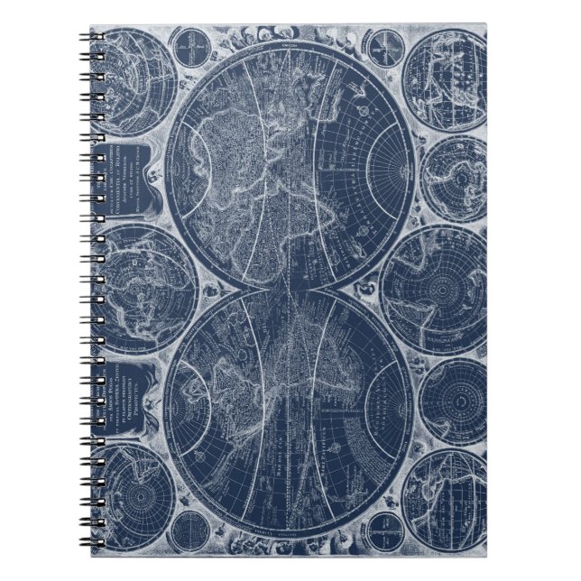 World Globes Blueprint Notebook (Front)